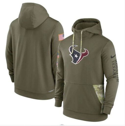 Texans 2022 Salute to Service Therma Performance Pullover Hoodie