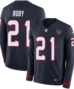 Texans Bradley Roby Long Sleeve Jersey