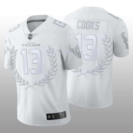 Texans Brandin Cooks All-White Limited Platinum Jersey