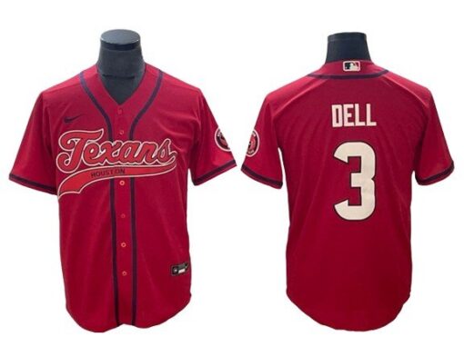 Texans Tank Dell Baseball Styled Jersey