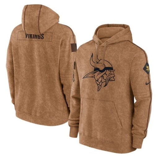 Vikings 2023 Salute to Service Club Pullover Hoodie