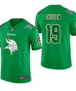 Vikings Adam Thielen St. Patrick Kelly Green Jersey