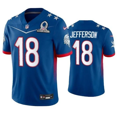 Vikings Justin Jefferson 2022 Pro Bowl Royal Jersey