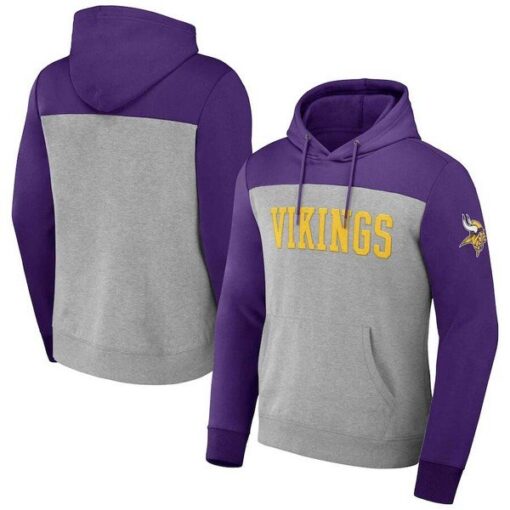 Vikings NFL x Darius Rucker Collection Color Blocked Pullover Hoodie