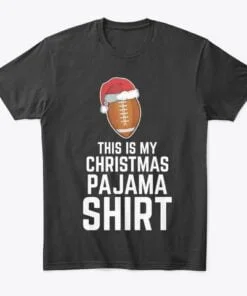 Christmas Pajama Football T-Shirt