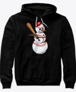 Christmas Snowman Pitcher Baseball Hoodie