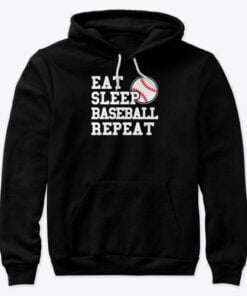Eat Sleep Repeat Baseball Hoodie