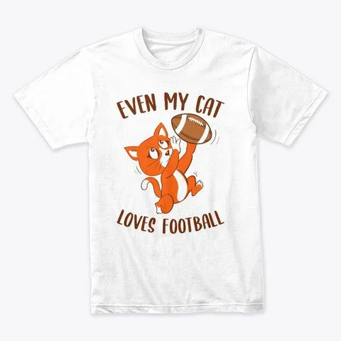 Even My Cat Loves Football T-Shirt