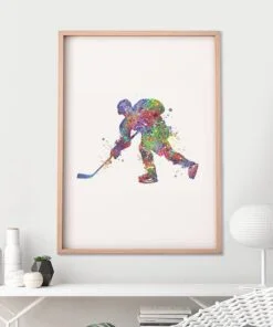 American Hockey Wall Art - H149