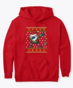 Dabbing Santa Hockey Hoodie